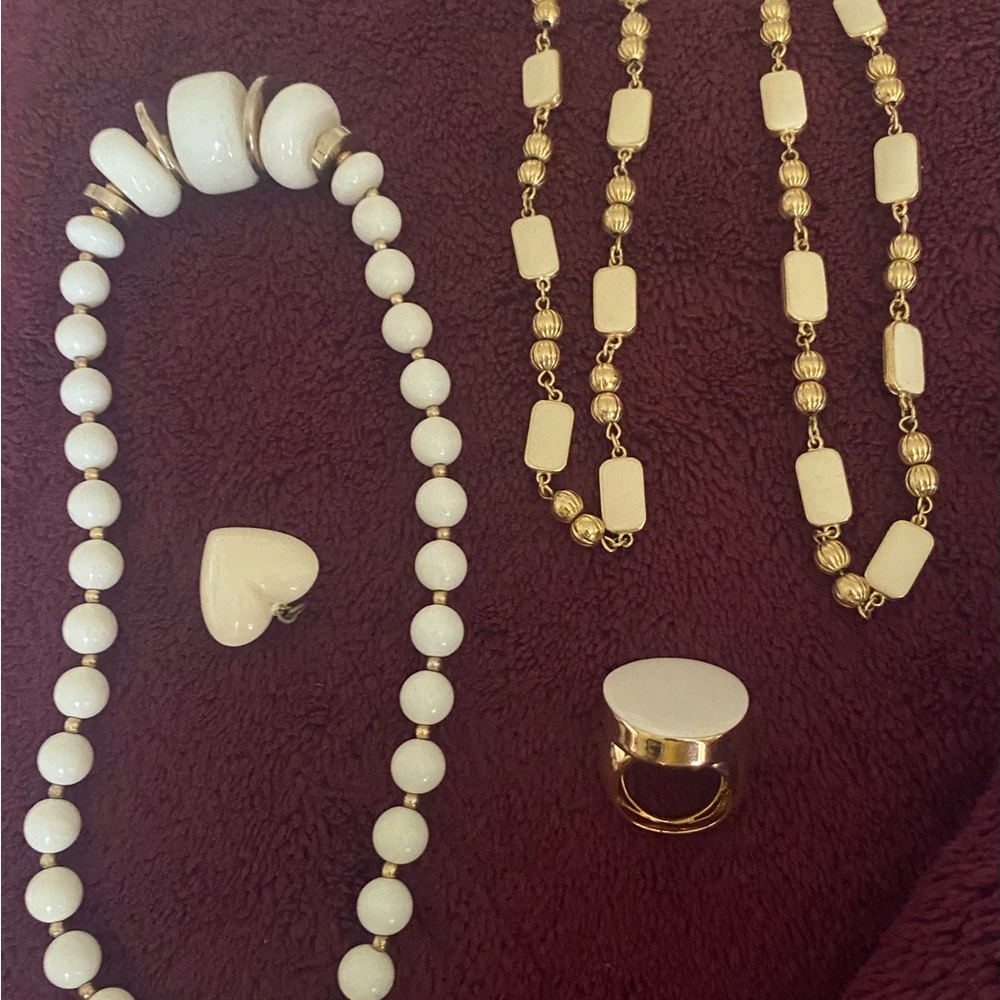Vintage ivory enamel